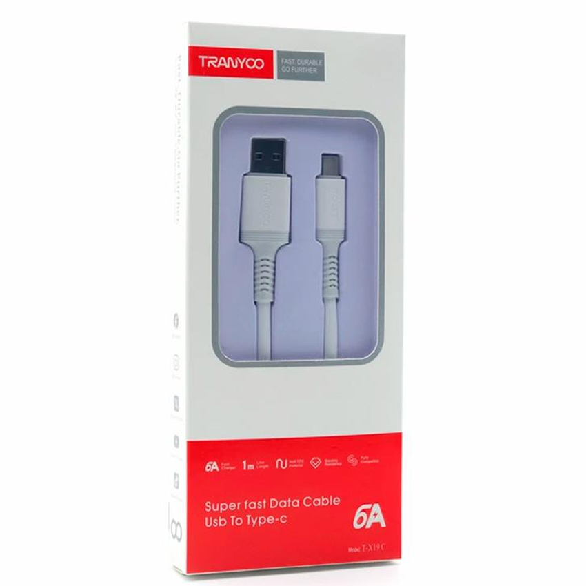 Cable Usb A Usb C 6A 1Mts Tranyoo T-X19c